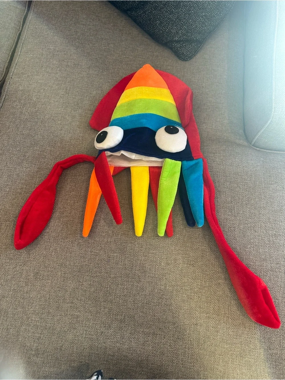 Rainbow Squid Plush Hat - Multicolor Kids
